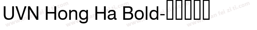 UVN Hong Ha Bold字体转换